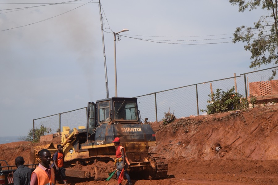 Road construction in Rwanda
