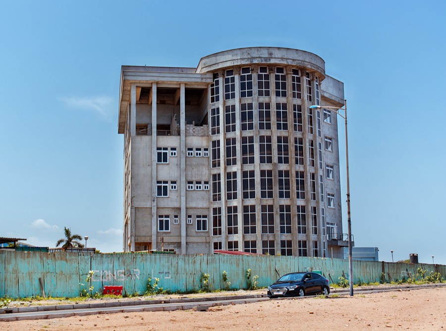 Modern building under construction